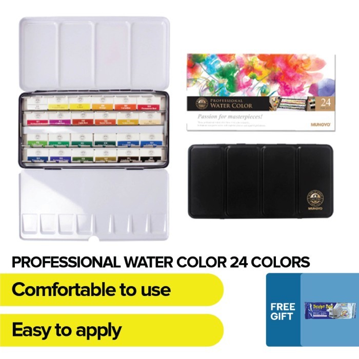 

TERBARU Mungyo - Professional Watercolor Pan Set - Half Size 24 Color Set BISA GOSEND!