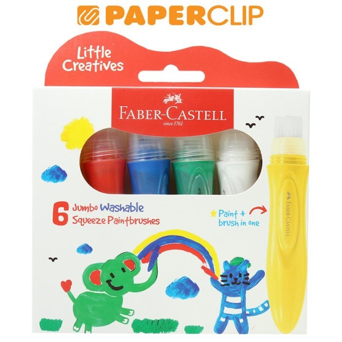 

TERBARU WATERCOLOR FABER CASTELL JUMBO 37010230 6C SQUEEZE PAINTBRUSH HOT SALE!