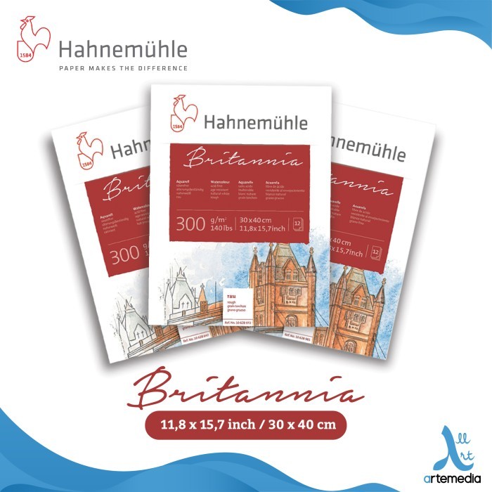 

TERBARU Kertas Cat Air Hahnemuhle Britannia 30x40cm Watercolor Paper Block