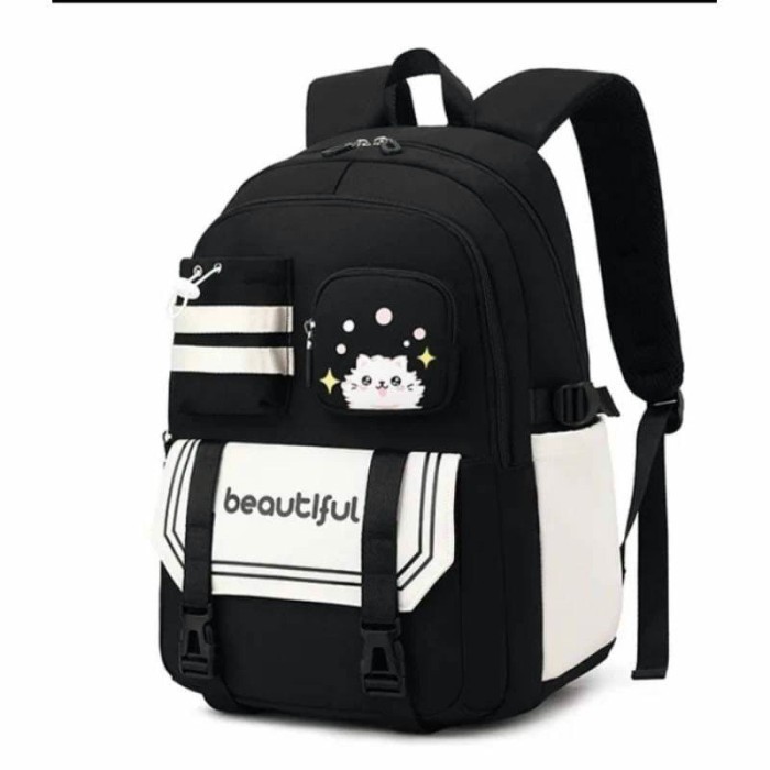 Limited EDition Tas Ransel Sekolah Anak Perempuan SD SMP Beautiful Happy Summer Premium Terbaru