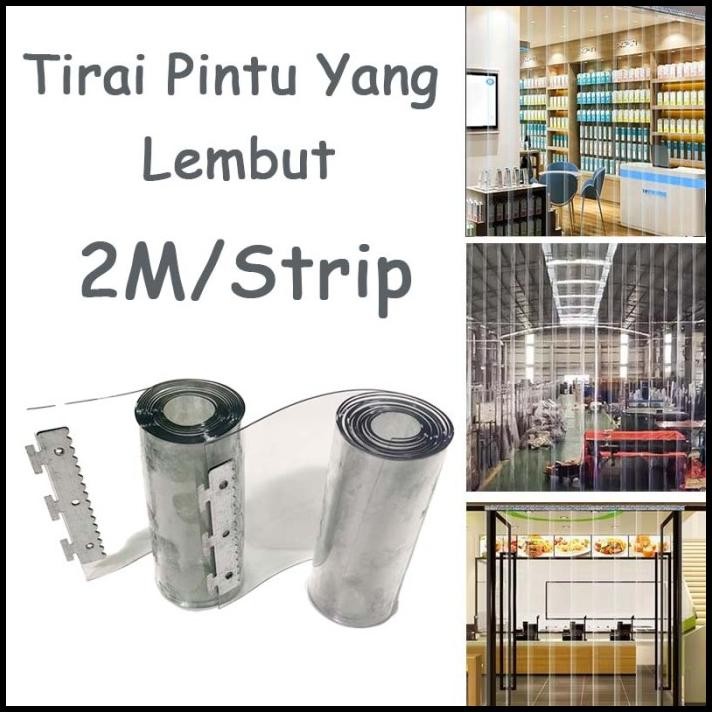 2m Tirai Plastik Pvc Tirai Plastik Bening Tirai Plastik Outdoor Gulung Pvc Strip Curtain Universal T