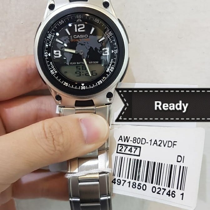 Jam Tangan 100% Original Casio Ori General Aw80D1A2Vdf Aw-80D-1A2Vdf 1A2 Aw80D1A2 Aw80D A W80D