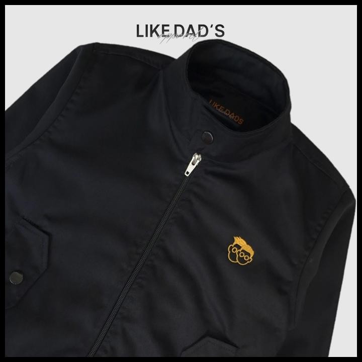 terbaru like dads harrington jaket anak laki laki hitam - half promo