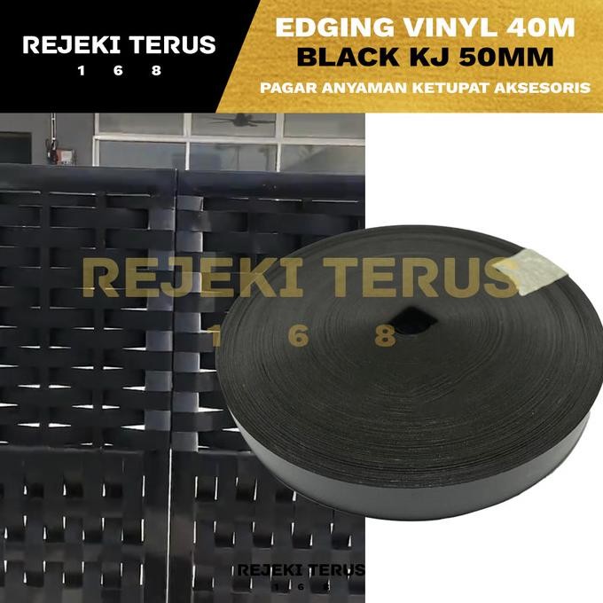 

SALE! EDGING HITAM LEBAR 50MM/5CM VINIL VYNIL VINYL BLACK KULIT JERUK PVC PLIMIR ROLL TACO - SERBAGUNA ANYAMAN PAGAR KETUPAT PINGGIRAN MEJA