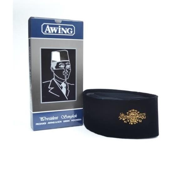 Songkok Awing Original Songkok Awing Lukis Motif Logo NU