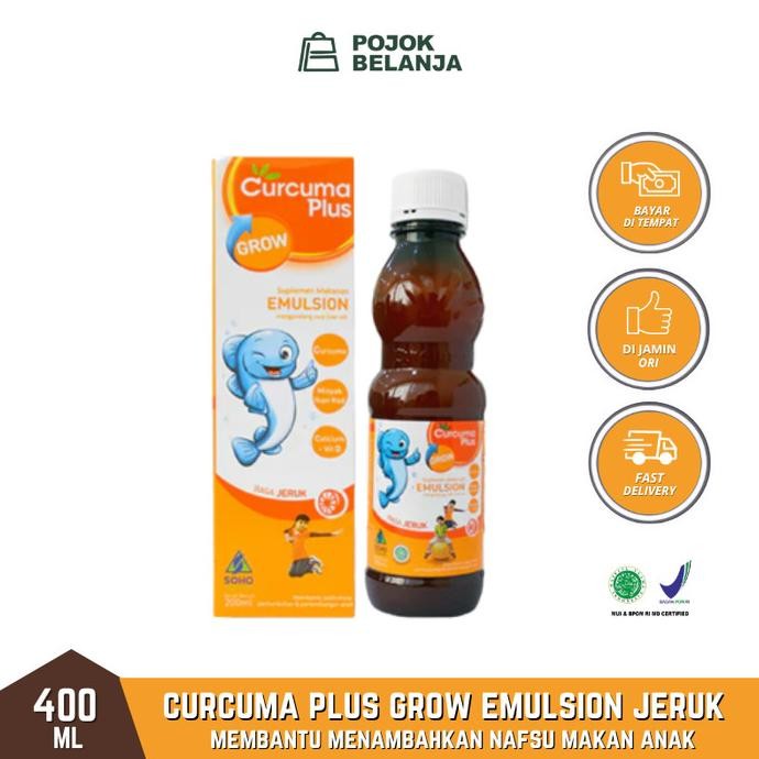 

SALE! CURCUMA PLUS GROW EMULSION JERUK 400 ML VITAMIN C PENAMBAH NAFSU MAKAN