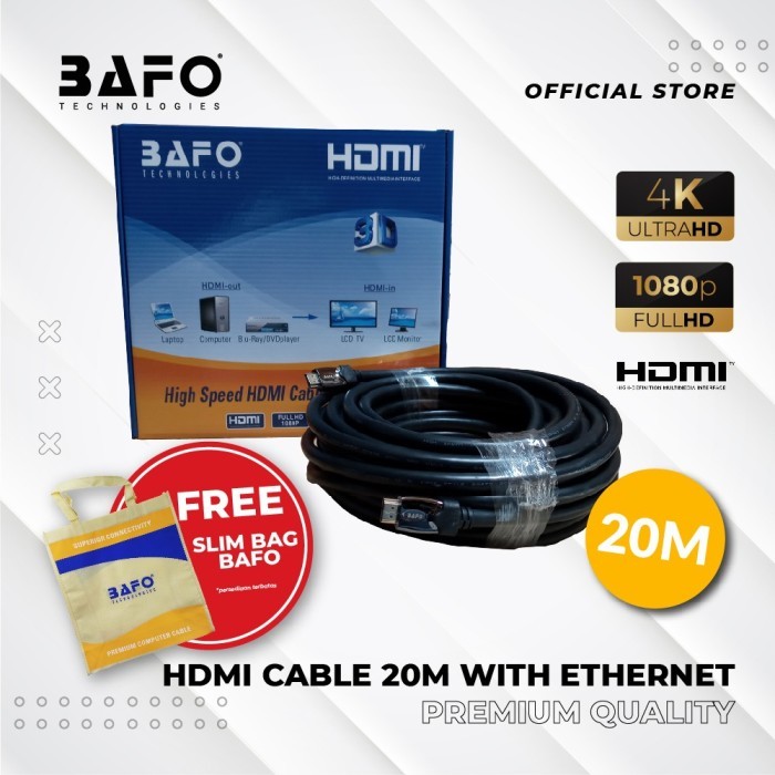 Kabel HDMI 20m Bafo