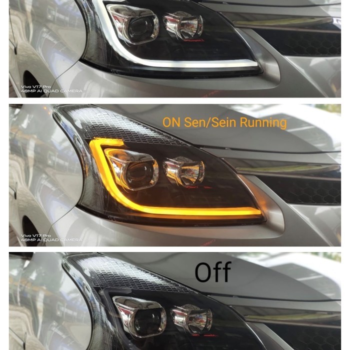 Promo Headlamp All New Avanza 2012-2015 Projector Led Bar Sequential