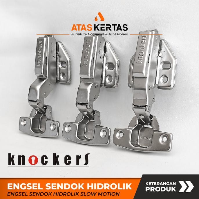 Produk Baru  Engsel sendok Knockers slowmotion - Engsel pintu kabinet slow motion soft closing