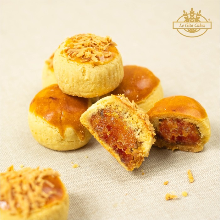 

LeGita Cakes Nastar Campur (Polos & Keju) Premium 50 Khas Pontianak