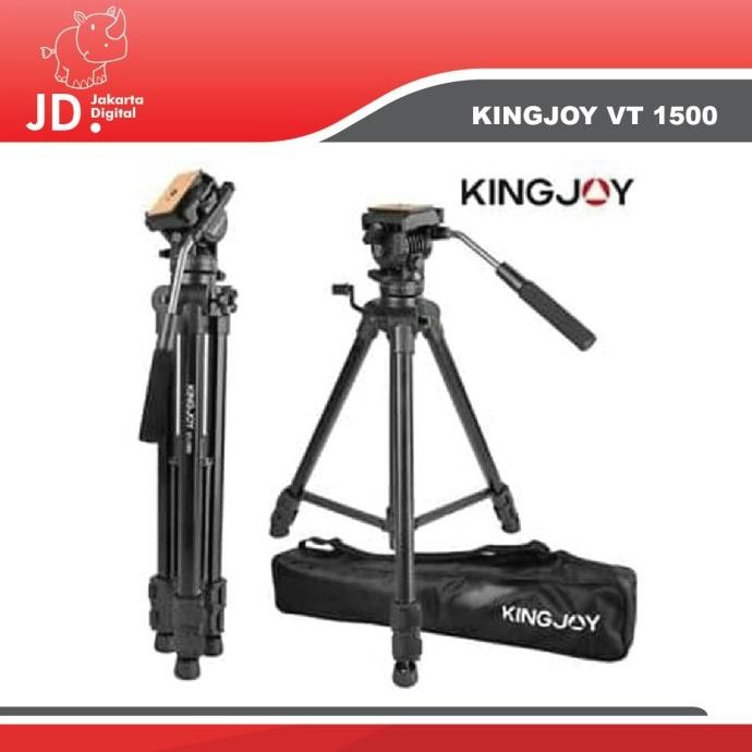 Tripod Video Kingjoy Vt-1500 Fluidhead Profesional Video Kamera