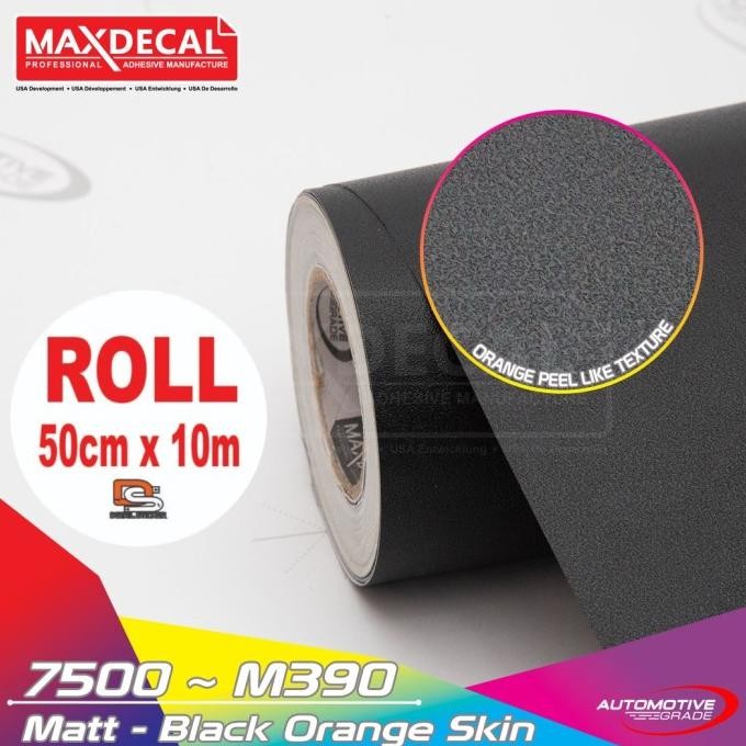 

SALE! ROLL STICKER SKOTLET HITAM KULIT JERUK MAXDECAL M390 HITAM KASAR ROLL