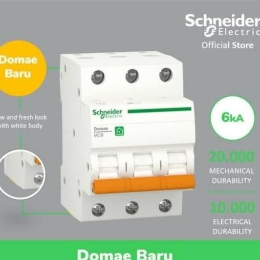 terbaru mcb schneider 3 phase 32 a ori