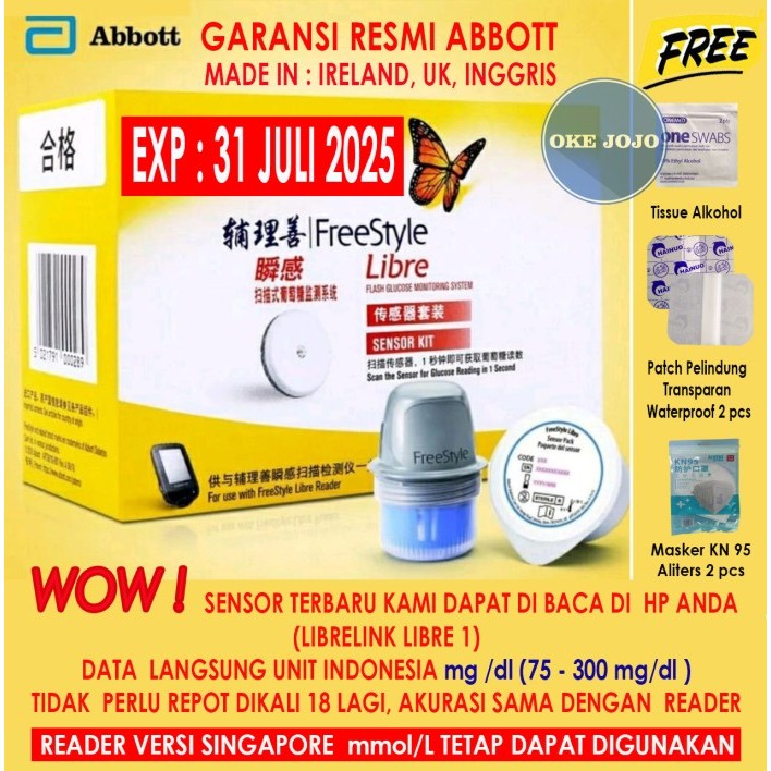 FreeStyle Libre Sensor Jaminan 1000% ORI dari Abbott