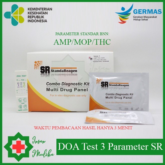 Tes Narkoba- 3 Parameter Merek SR Isi 25