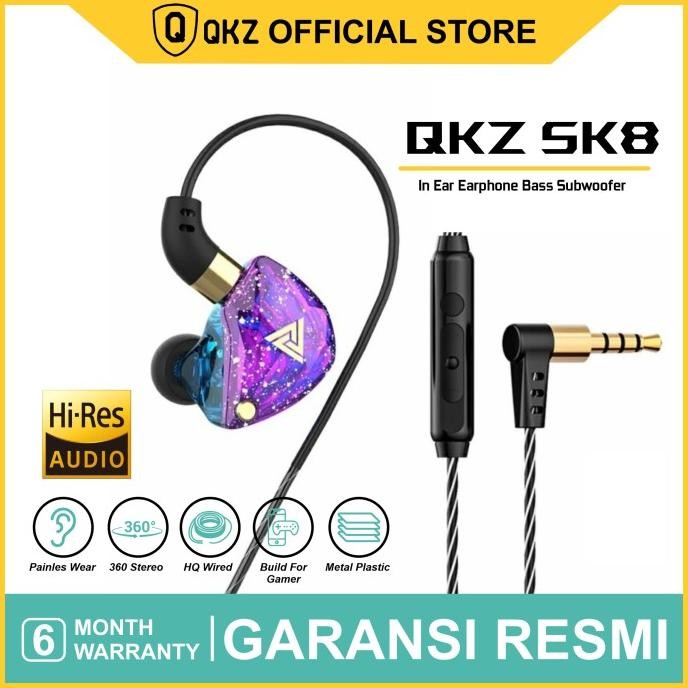 Qkz Sk8 With Mic In Ear Earphone Bass Subwoofer Music Headset