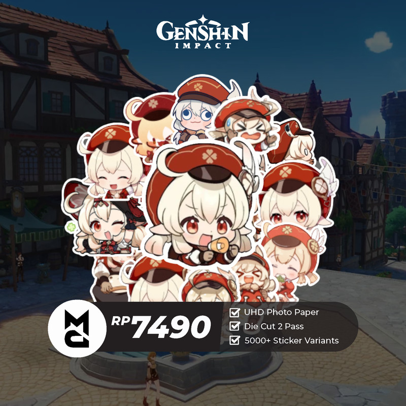 

Sticker Genshin Impact Klee Sticker Anime Aesthetic Lucu Sticker Helm Laptop Motor Hp