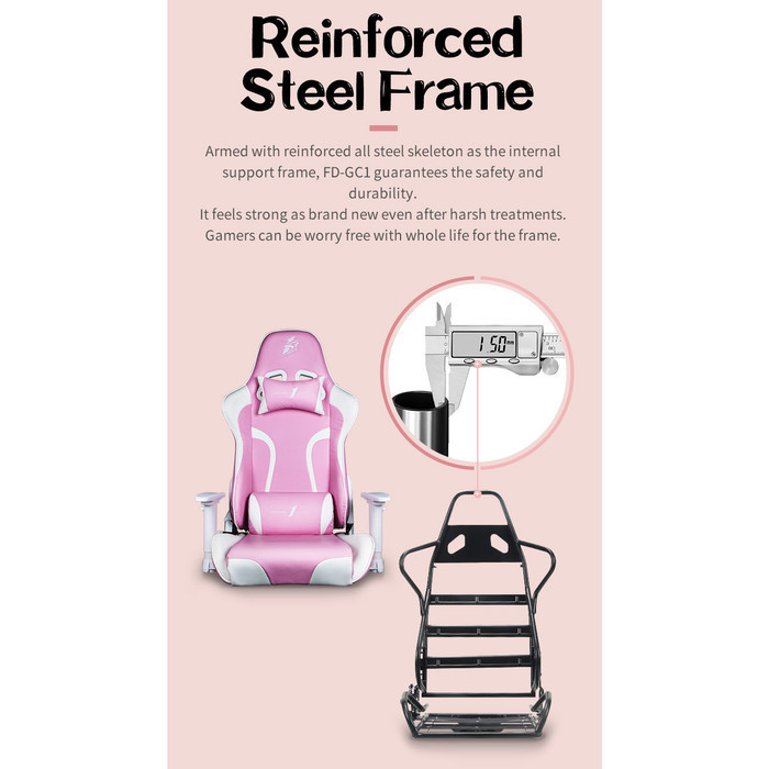 1STPLAYER GAMING CHAIR FD-GC1 - PINK WHITE