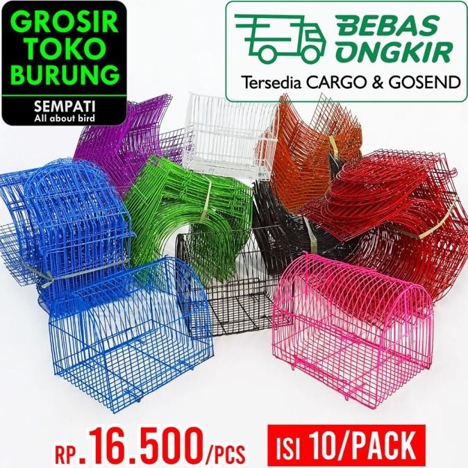 Kandang Untulan Sangkar Untulan Burung Lovebird Hamster Besi Mini 10Pc