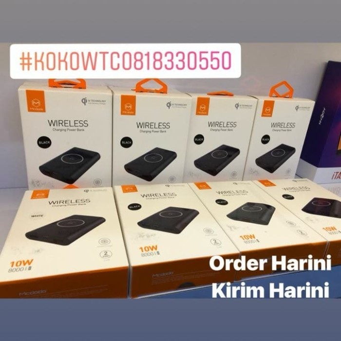 Powerbank wireless 8000mah support iPhone8 iphonex dan samsung