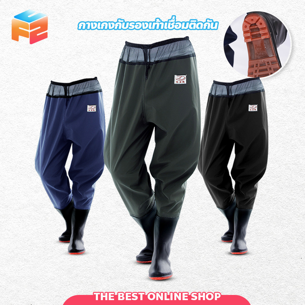 Celana dengan Sepatu Bot Ukuran 36-47 Celana Pertanian PVC Tahan Air Berkualitas Baik Bening dan Nya