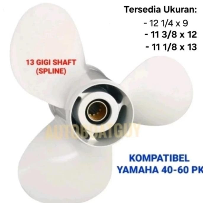 Propeller / Baling / Kipas Mesin Tempel Yamaha 40 50 - 60 PK / HP