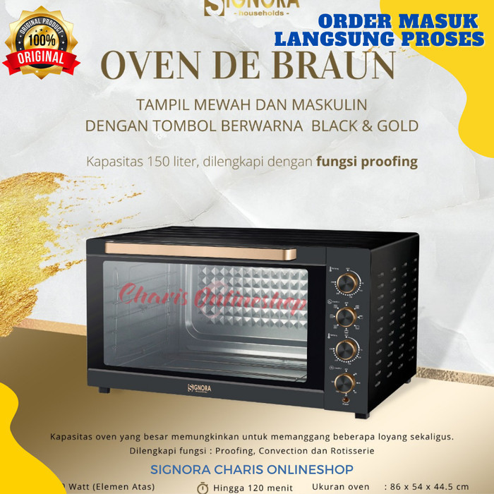 SIGNORA Oven De Braun 150 Liter Oven Jumbo [AGEN RESMI JAKARTA]
