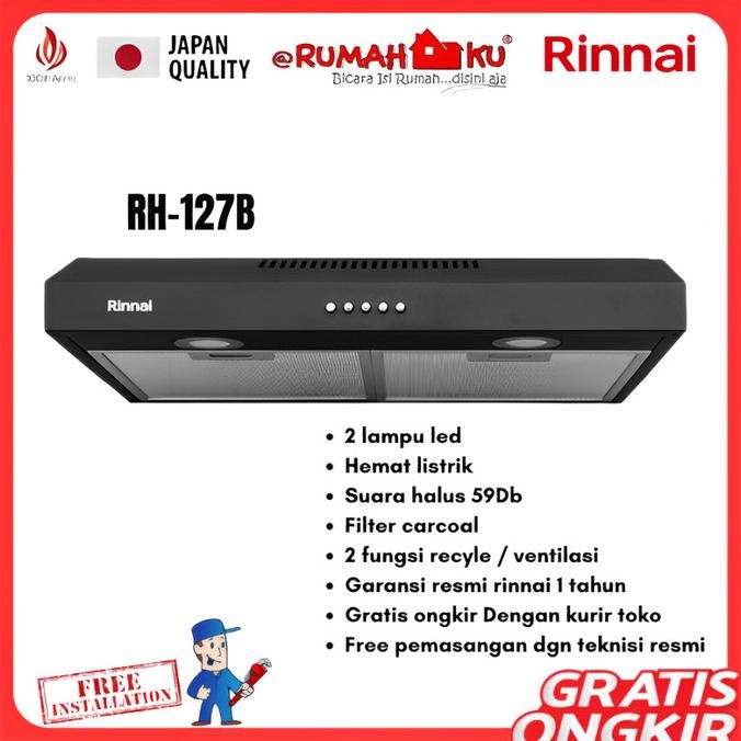 Cooker Hood Rinnai Rh-127B Slim Cooker Hood