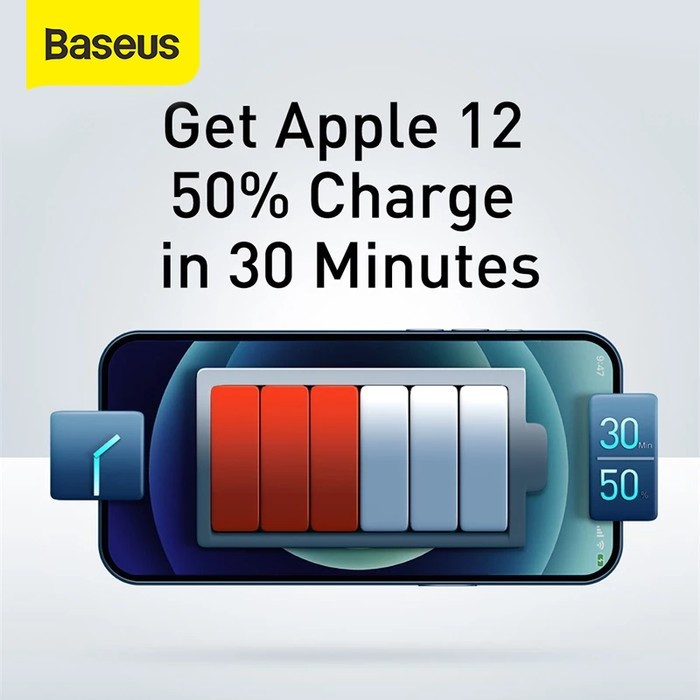 Baseus - Kepala Charger - Quick Charger 30W Type-C + Dual Port Usb