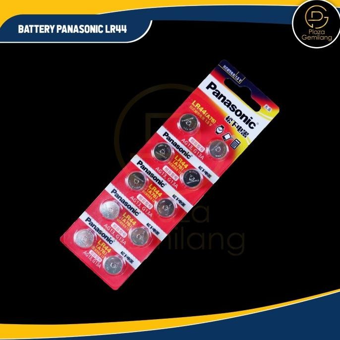 Panasonic Baterai Lr44 - Battery Lr44 1Strip (Isi 10Pcs Battery )