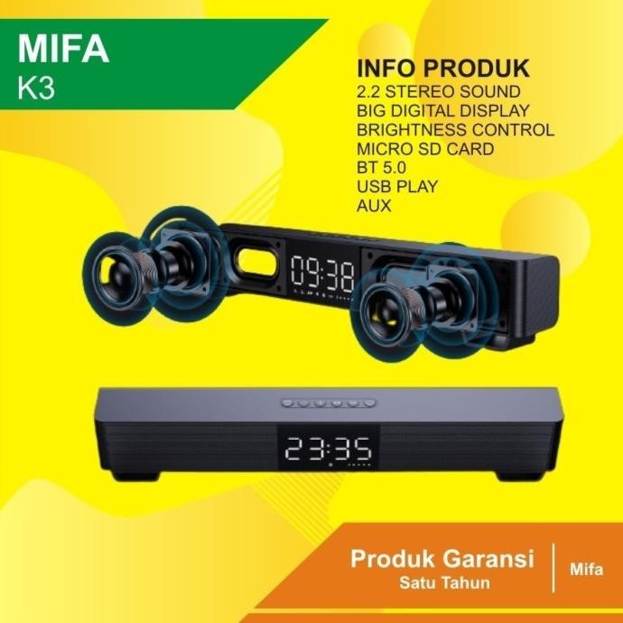 Sound Bar Mifa K3 Speaker Bluetooth