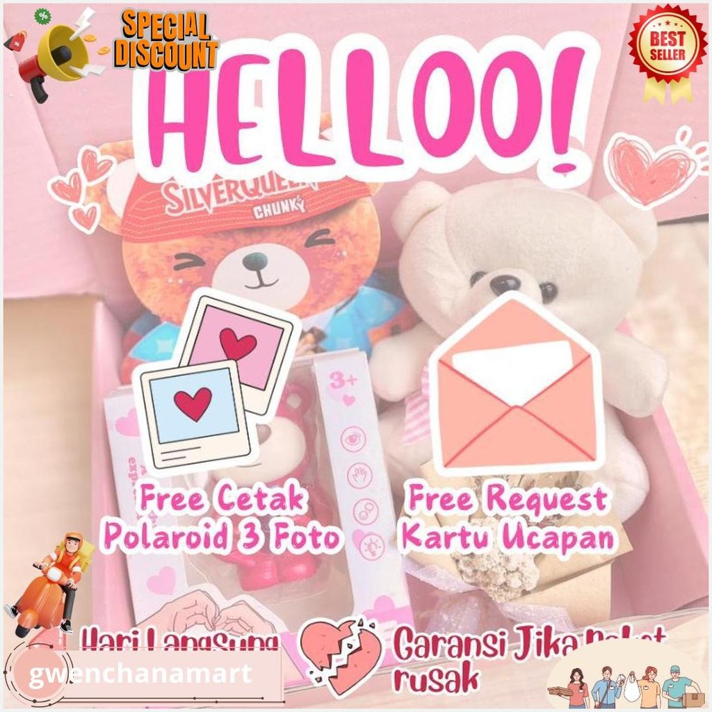 

New Ready Siap Kirim Hampers Valentine Coklat Silverqueen Bear Beruang Kado Valentine Ayang Murah Valentin Gift Box Pacar Sahabat Gebetan Istri Cewek Cowok Romantis Bisa Cod