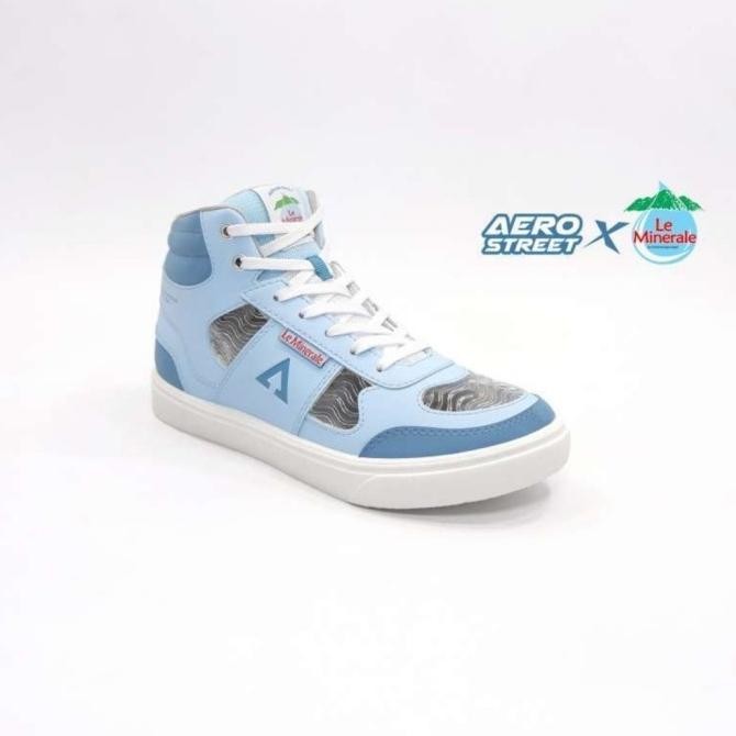 TERBARU AEROSTREET X LE MINERALE PUTIH BIRU - SEPATU SNEAKERS AERO LEMINERALE 