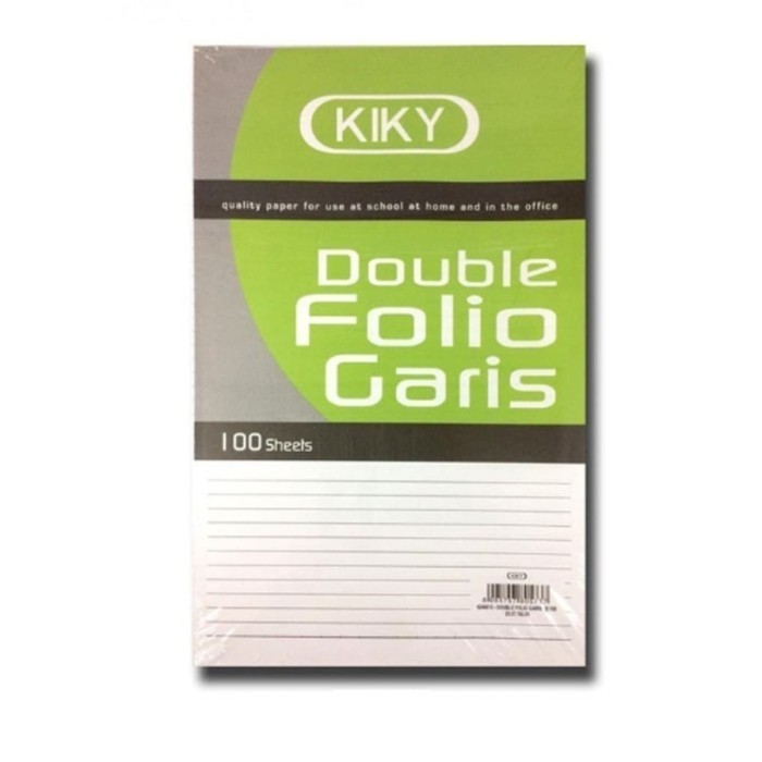 

Kertas Double Folio Bergaris 100 lembar KIKY