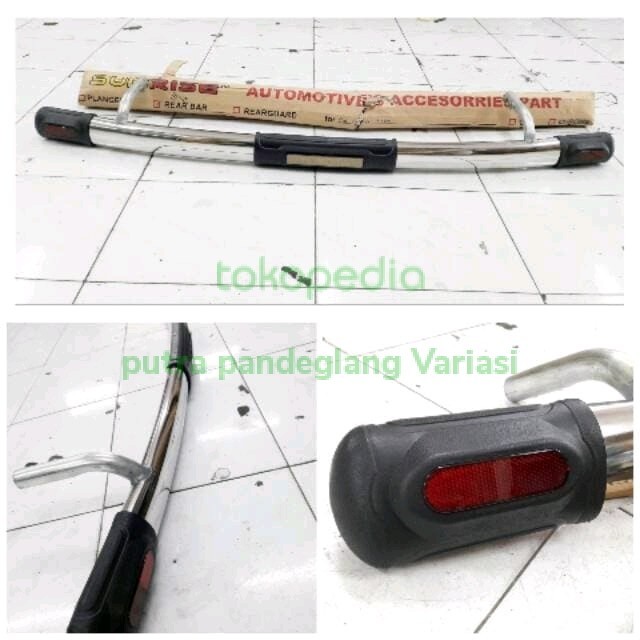 Tanduk bemper belakang stenlis mobil sigra calya