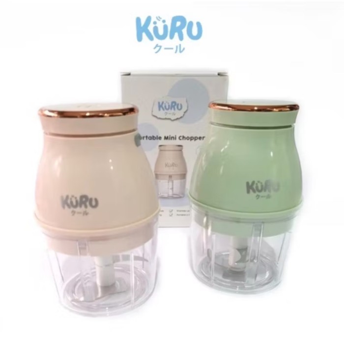 Kuru Baby Portable Mini Chopper Blender Elektrik Penghalus Makanan Bayi Mpasi