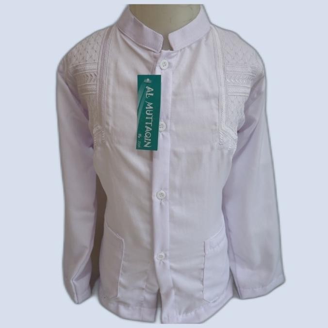 BAJU KOKO JASKO JAS KOKO ANAK PUTIH HITAM BORDIR LENGAN PANJANG MURAH