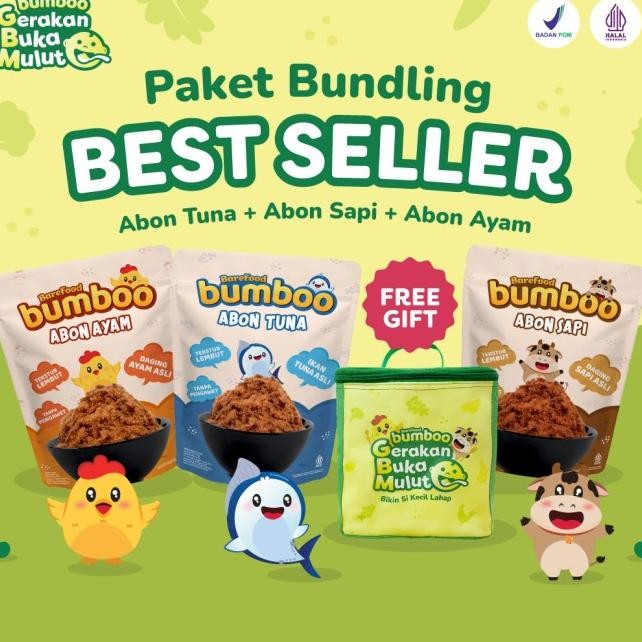 

Bundling Bumboo Abon Tetur Lembut Mpai I Ecil Umber Protein Tanpa Mg Tanpa Gawet