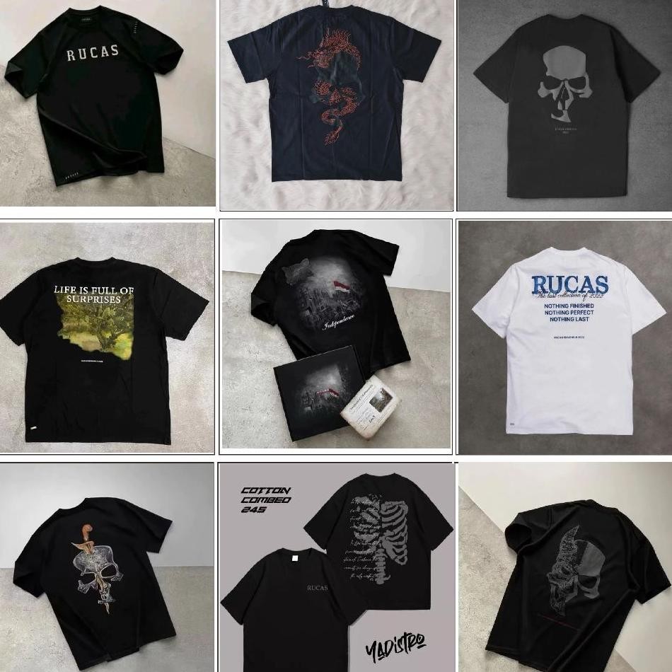 Terbaru Kaos All Varian Rucas Kaos Rucas 100% Cotton  Viral