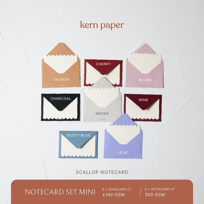 

HARGA DISKON Notecard Set C7 - Monocolour Kertas Amplop Surat Premium