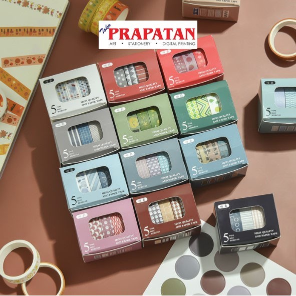 

Simno Washi Tape / Decorative Tape (5 Colors Set)