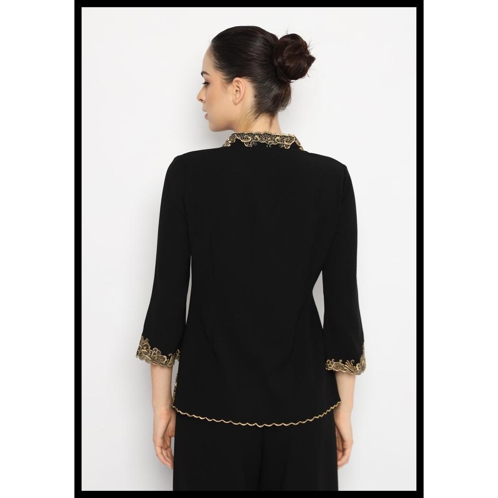 Lyne Halim Kebaya Bordir Emas, 7397 - Hitam. Best Seller