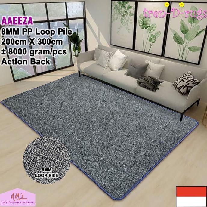 Karpet Bulu Permadani Jumbo Alas Lantai Ruang Tamu Polos Minimalis Nms