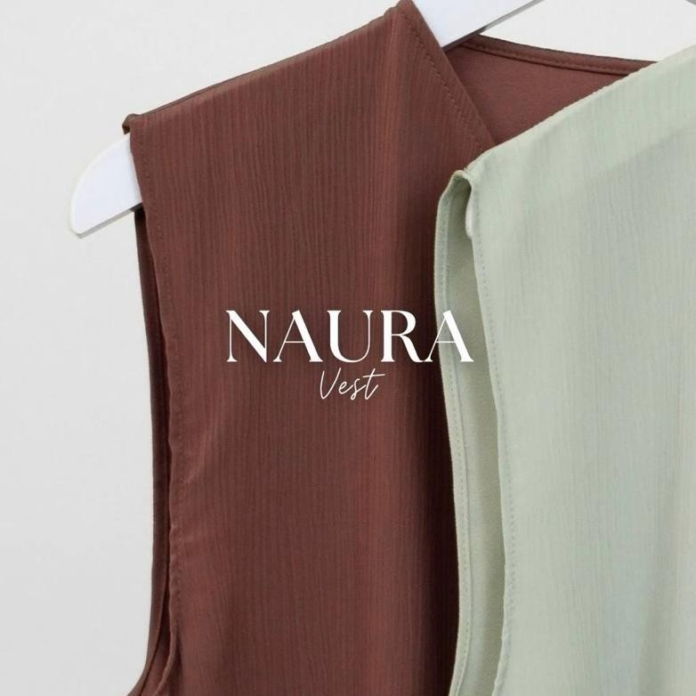 Promo Elmina Naura Outer Vest Tanpa Lengan Pastel Terbaru 2025 Minimalis Polos Raya Collection Simpl