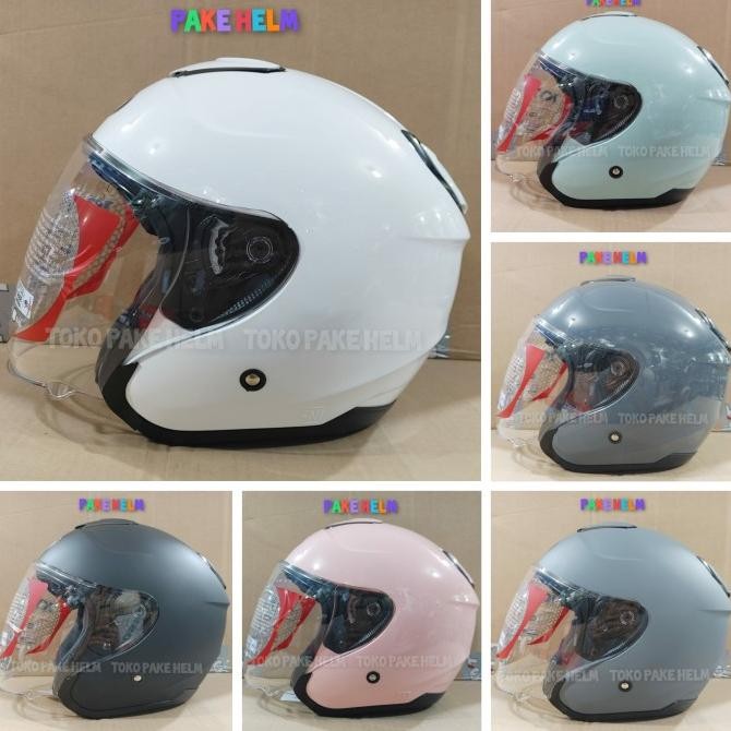Helm Kyt Kyoto Putih White Helm Kyt Half Face