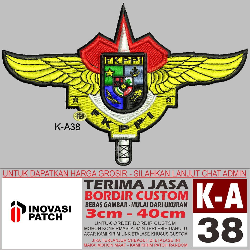 INOVASI PATCH BORDIR LOGO K-A38 FKPPI GM - REVIEW/TESTIMONI