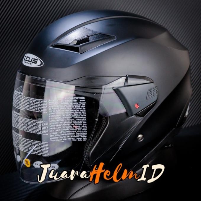 Zeus Helm Zs611 Solid / Black Doff / Zs-611 / Zs 611 Half Face