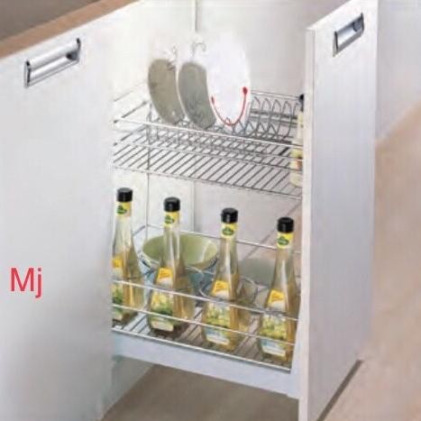 Rak Piring Botol Bawah Stainless Chrome Bukan Taco