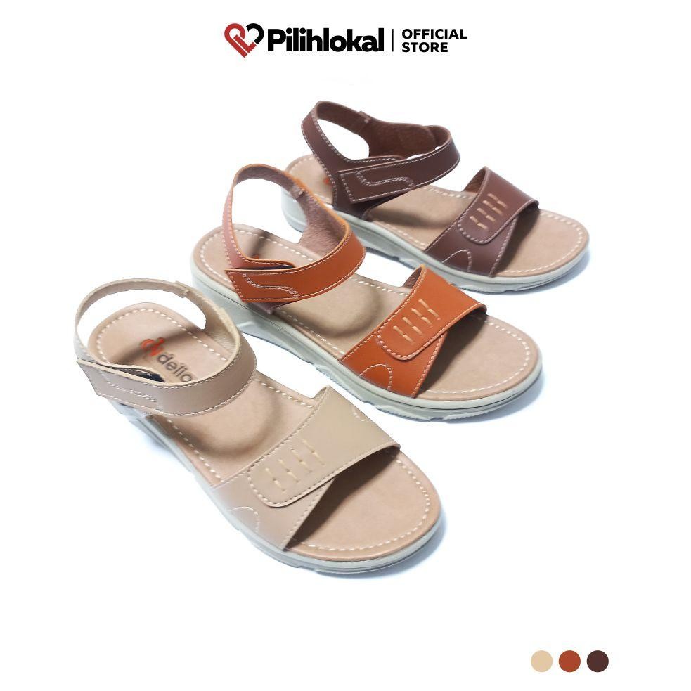 Stok Terbatas Pilihlokal - Laura Sandal Talincang Wedges Wanita Dewasa Pesta Kondangan Kokop Cantik 