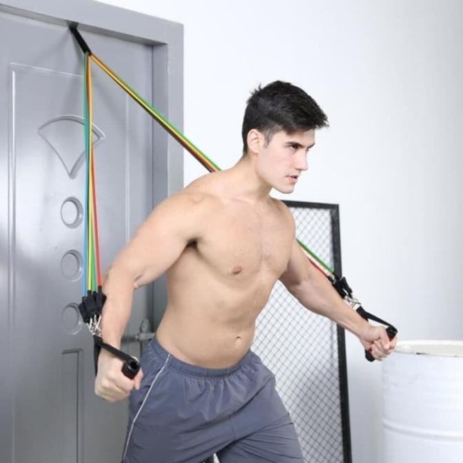 Set Tali Olahraga Pintu Serbaguna/ 11 Set Alat Fitness Dan Gym Dirumah